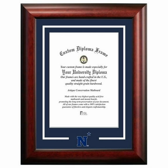 Campus Images MD997SD-1014 10 x 14 in. United States Naval Academy Spirit Diploma Frame - Satin Mahogany
