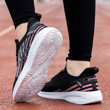 

XIAQUJ Spring and Summer New Mom s Shoes Comfortable Walking Shoes Non Slip Soft Sole Elderly Shoes Breathable Mesh Shoes Casual Sports Shoes Women s Fashion Sneakers Black 8.5(41)