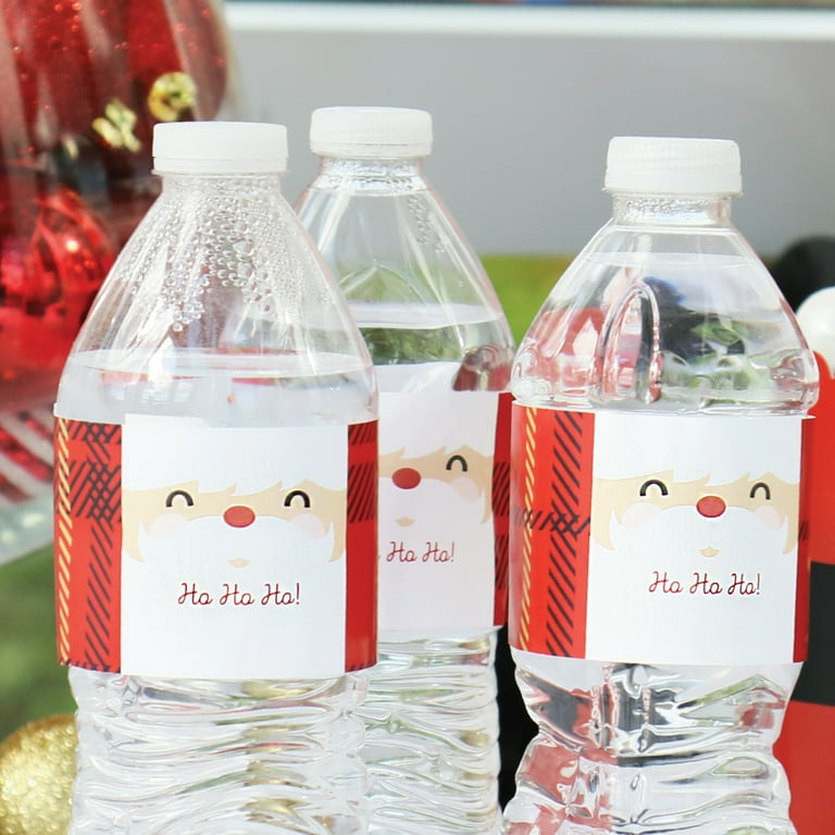 Big Dot Of Happiness Jolly Santa Claus - Christmas Party Water Bottle  Sticker Labels - Set Of 20 : Target