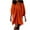 Orange, variant on Kaemgyyd Casual Dress for Women V Neck 3/4 Sleeve Soft Loose Short Mini Beach Dress A-Line Flowy Vaction Outfit