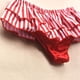 thumbnail image 4 of Traje de baño con volantes para niña pequeña, conjunto de bikini, ropa de playa de un hombro, traje de baño de princesa de 3 piezas, 6-12 meses, rojo Feliz Sencillez, 4 of 5