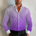 thumbnail image 5 of Camisa de hombre con degradado de rayas 2024, camisa de manga larga con solapa, talla extragrande, diseño S-5XL, cómoda, suave, de alta calidad para hombre, 5 of 5