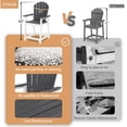 thumbnail image 5 of OTSUN Tall Modern Adirondack Chair, All Weather HDPE Bar Height Adirondack Stools Two-Color Widened Durable Design for Porch Patio Yard Lawn Fire Pit Bistro Basement Indoors & Outdoors, 5 of 7