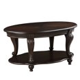 thumbnail image 7 of Classic Oval Wood Coffee Table, 2-Tier Cocktail Table With Open Storage Shelf for Living Room Office, 7 of 7