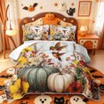 thumbnail image 2 of Manfei Harvest Season Hummingbird Quilt Full,Farmhouse Pumpkin Full Bedspread Sets,3-Piece,1 Coverlet and 2 Pillowcases, 2 of 7