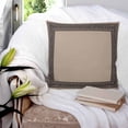 thumbnail image 3 of Brown Geometric 20x20 Pillow Covers Set of 2, Black Greek Key Design Abstract Modern Art Throw Pillow Covers Decorative Couch Cushion Case, Microfiber Square Pillowcases for Bedroom Car Living Room, 3 of 7