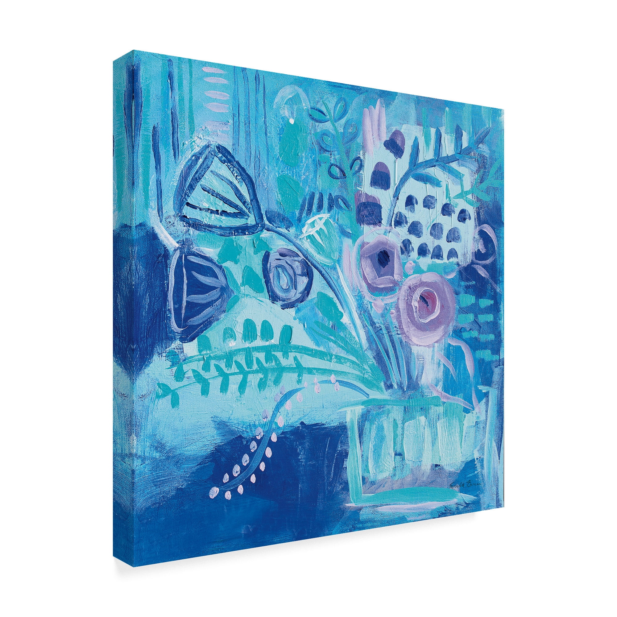 Trademark Fine Art 'Burst of Blue' Canvas Art by Farida Zaman