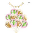 thumbnail image 2 of Decoración de globos Jadeshay 10 globos y bandera colgante dorado y plateado 10 pulgadas, 2 of 8