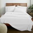 thumbnail image 3 of American Home Collection Queen Size 6 Piece Bed Sheet Set White - Ultra Soft Microfiber Deep Pocket Wrinkle Free, 3 of 8