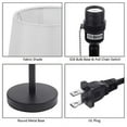 thumbnail image 6 of Black and White Bedside Table Lamps Set of 2, 6 of 8
