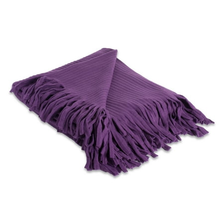 Soft Purple Blanket DII Fleece Fuzzy and Soft Microfiber Throw Blanket for Travelling, Camping, BBQ, Compact Size with Elastic Band, 36x54, Purple ()