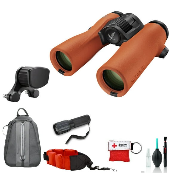 Swarovski 8x32 NL Pure Binoculars (Burnt Orange) 36233 - with Backpack + More