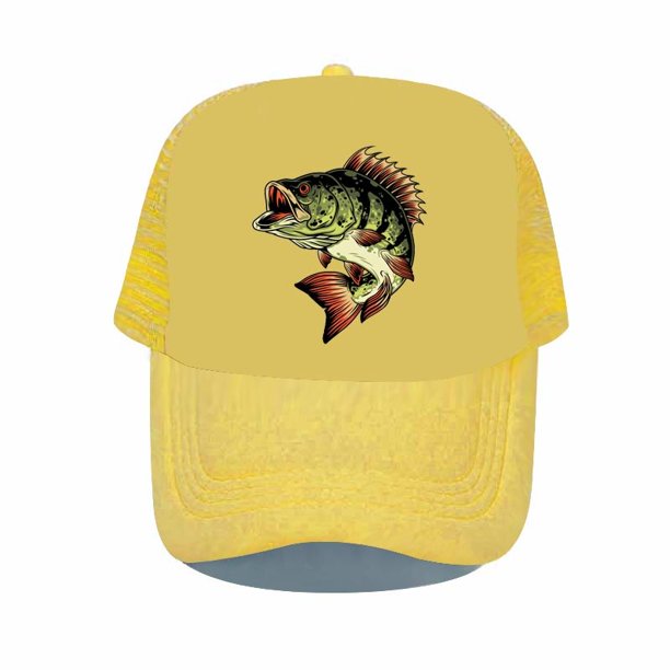 Bass Shark Fishing Deer Hunting Baseball Cap Bass-Pro Outdoor Sun Visor Snapback Hat Adult Green Fisherman Trucker Hats YP02556-60cm for adult Gao Jinjia LED