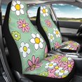 thumbnail image 4 of Psesaysky Vehicle Seat Covers Automotive, Anti-Slip Vehicle Interior Decor Protector SUV Decorative, Retro Floral Print, 4 of 9