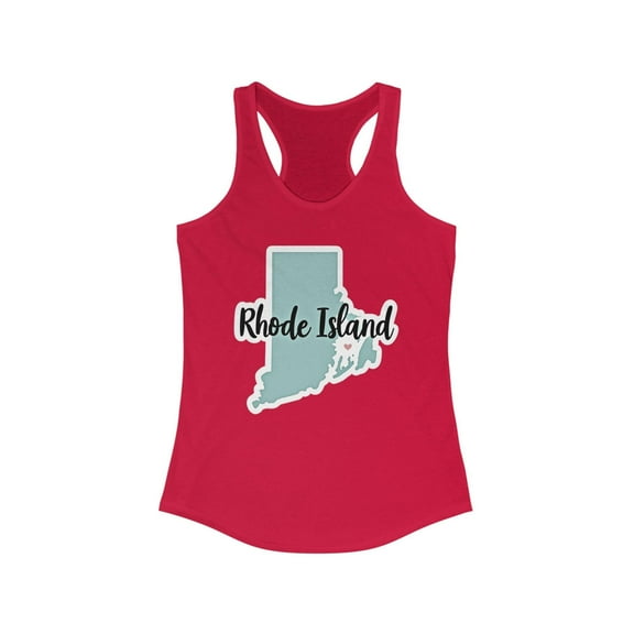 Rhode Island Graphic Racerback Tank Top for Active Women
