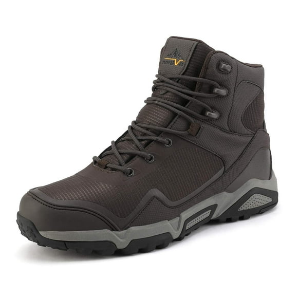 NORTIV 8 Mens Waterproof Hiking Boots Outdoor Trekking Mid Backpacking Mountaineering Shoes,Size 9 Brown JS19005M