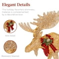 thumbnail image 6 of Best Choice Products 5ft 2-Piece Moose Family Lighted Christmas Yard Decor Set w/ 370 LED Lights, Zip Ties - Gold, 6 of 7
