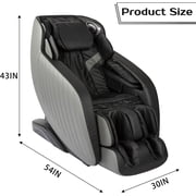 BestMassage Full Body Zero Massage Chair with Bluetooth 3D Speaker and Built-in Heat Therapy,Black