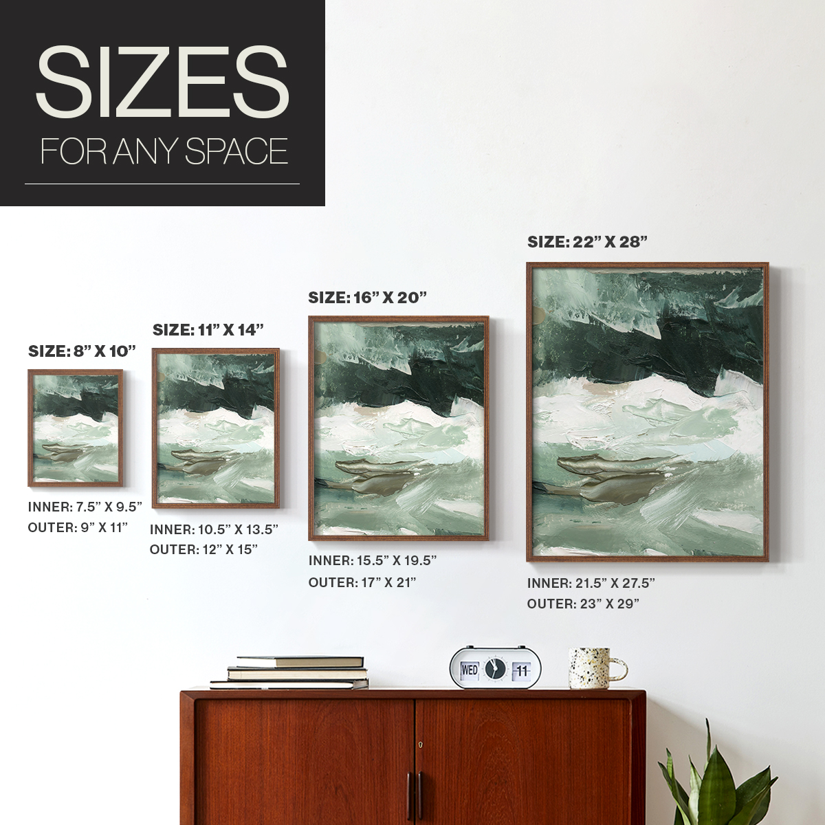 Crashing I Framed Print in Brown Solid Wood Framed Print No Nail Hanging
