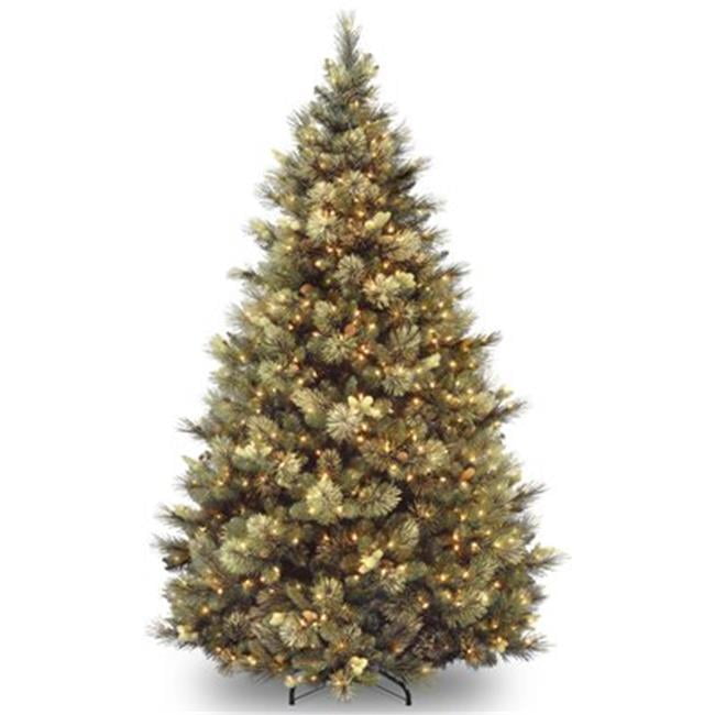 Photo 1 of National Tree Pre-Lit 7-1/2' "Feel Real" Nordic Spruce Slim Hinged Artificial Christmas Tree with 600 Low Voltage Dual LED Lights with Plastic Caps (MISSING STAND)