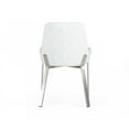 thumbnail image 4 of Limari Home Ganon 19.5" Faux Leather/Steel Dining Chair in White/Brushed, 4 of 5