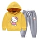 thumbnail image 5 of Hello Kitty suéter con capucha para niños + pantalones traje de otoño e invierno para niñas más ropa deportiva y de ocio cálida de terciopelo para niños, 5 of 5