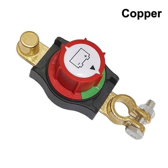 12V-24V Battery Disconnect Switch, On/Off for Car Vehicle RV Boat, Power Cut Isolator Copper