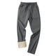 thumbnail image 1 of Pantalones largos de invierno para hombre, rectos, de terciopelo, informales, de uso diario, de rayón, 1 of 4
