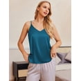 thumbnail image 6 of Ekouaer Womens 2-Pack Silk Satin Camisole Tank Top V Neck Sexy Cross Back Spaghetti Strap Cami Sleeveless Lounge Tops, 6 of 6