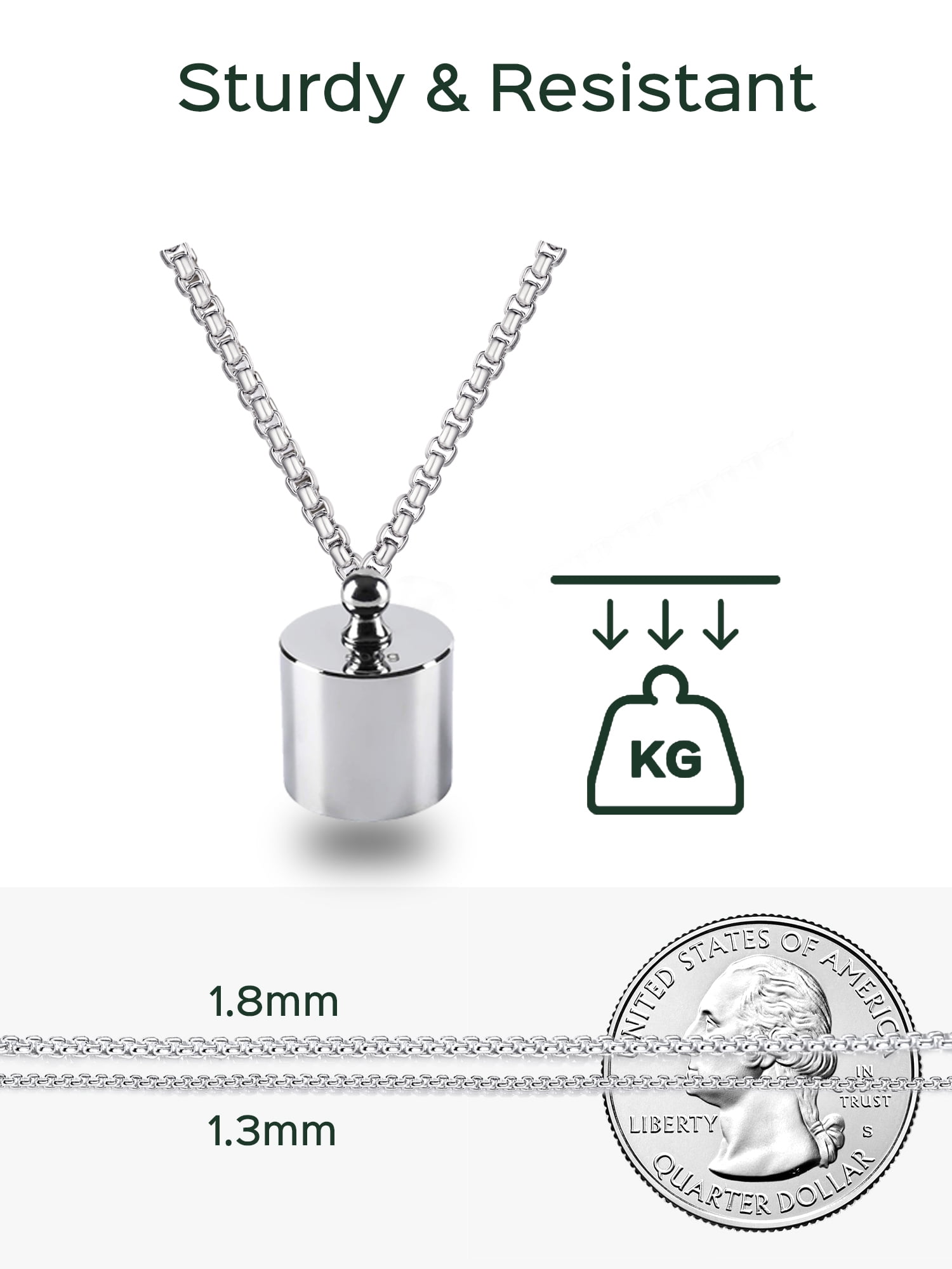 ChicSilver Solid Sterling Silver Polished Box Chain Necklace for Women  Pendants 1-2mm Thin Chains Made in Italy 16-24 inch