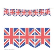 Global World Flag Party Collection, Hanging Paper Pennant Banner with String, United Kingdom England