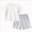 D16-White, variant on Boys' 2 Piece Summer Outfit 6-12 Months 12-24 Months 2t 3t 4t 5t 6t 7t Children Cool Graphic Short Sleeve Tee & Shorts Set,Graphic Summer Outfit Boys 12-18 Months