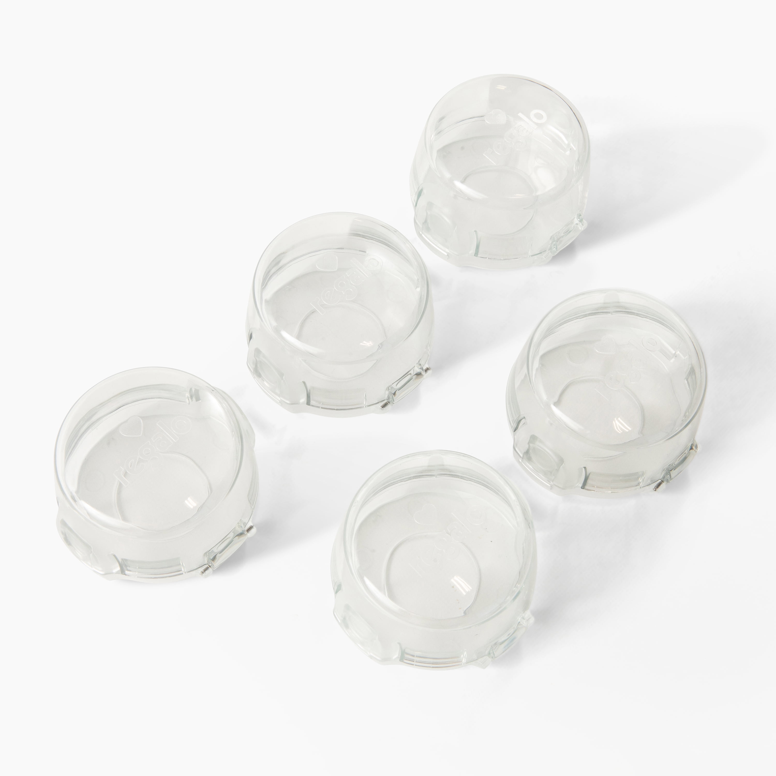 Regalo Baby Proof Stove Knob Covers for Child Safety, Clear Oven Knob Guards, Easy Install, 5 Pack