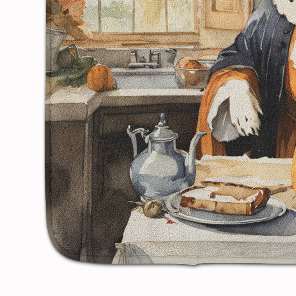 Saint Bernard Fall Kitchen Pumpkins Memory Foam Kitchen Mat 27 in x 19 in