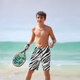thumbnail image 7 of PAYOHTO Black and White Zebra Print Boys Swim Trunks Quick Dry Beach Boardshorts for Teen Boys Bathing Suit Swimwear for Boys, 7 of 7