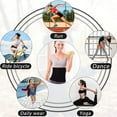 thumbnail image 4 of Vaslanda 2 Pieces Waist Trimmer for Women Sweat Waist Trainer Workout Belt Stomach Wraps, 4 of 7