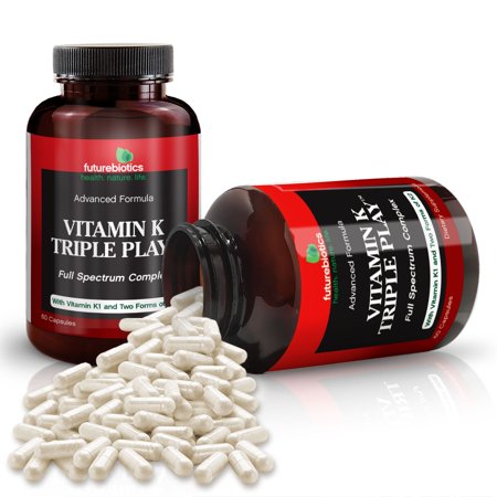 フューチャーバイオティクス ビタミンK トリプルプレイ サプリメント 60粒 カプセル Futurebiotics Vitamin K Triple Play 脂溶性ビタミン K1 K2 お取り寄せ