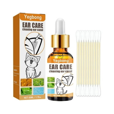 Pet Ear Cleaner, Ear Mite For Cats And Dogs Anti-Itch Cleaning Ear Drops Purify Ear Canal And Deodorize