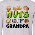 thumbnail image 4 of Inktastic Nuts About My Grandpa Peanut, Almond, Pistachio Long Sleeve Youth T-Shirt, 4 of 5
