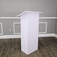 thumbnail image 3 of FixtureDisplays® White MDF Wood Podium Church Pulpit School Lectern Conference Debate Stand 23X12X44" 10051, 3 of 12