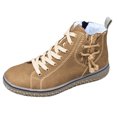 thumbnail image 2 of Women's Lace-Up Ankle Boots, Flat Heel Winter Boots with Side Zipper & Fur Lining, Fashion Combat Boots for Fall & Cold Weather Light Brown 41, 2 of 3