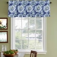 thumbnail image 3 of Spring Rose Flower Curtain Valances for Windows, Kitchen Valance Window Treatments Panel 2 Pack, Nature Aesthetics Botanical Blossom Rod Pocket Short Curtains for Bathroom Bedroom 60 x 18 Inch, 3 of 8