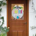 thumbnail image 2 of asddcavvf Set Of 5 Easter Bunny Wooden Welcome Signs Round Hanging Door Decorations With Floral Wreaths Spring For Front Porch And Home, 2 of 9