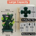 thumbnail image 5 of Gamexcel 3-Tier Green PVC Vertical Garden Planter with Wheels, 5 of 8