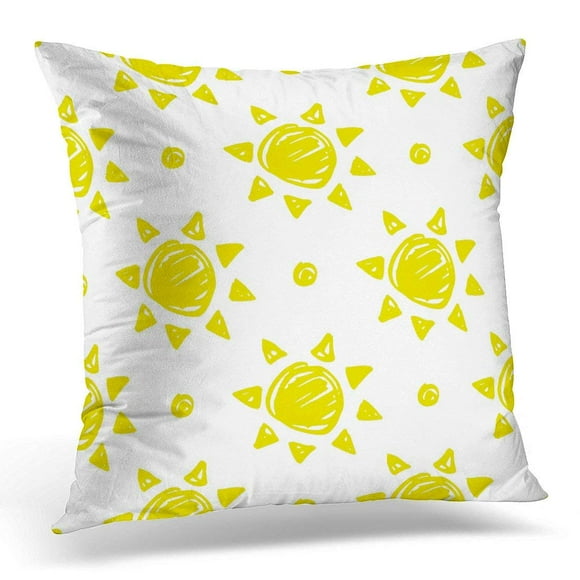 EREHome Beam with Yellow Sun and Dots on White Design for Cadmium Pillow Case Pillow Cover 20x20 inch
