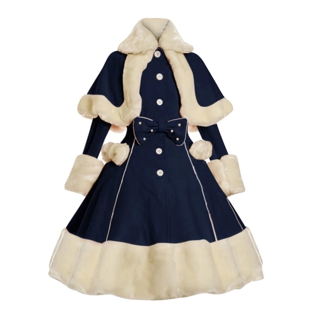 Vestido de estilo Lolita con volantes para mujer, maxivestido femenino elegante de manga larga, vestido plisado de princesa estético Vintage, 2022