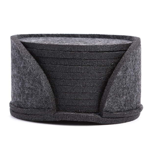 10 posavasos de fieltro para tazas, posavasos resistentes al calor para café y té (B gris oscuro) Likrtyny Para estrenar