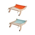 thumbnail image 1 of 2 Uds Gato Ventana Percha Salón Montaje Hamaca Asiento Ajustable Azul Y Naranja Yuyangstore Percha para ventana de gato, 1 of 8