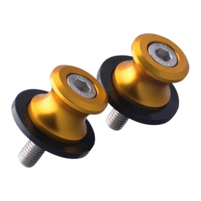 mmirethe Universal Frame Stand Screw Swing Arm Spools M6 Slider Golden 6MM 1Set