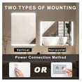 thumbnail image 6 of 36''x36'' Backlit Led Mirror for Bathroom Rectangular Frameless Wall Mirror Vanity Mirror with Light Rounded Corners, Shatter Proof, Dimmable, Smart 3-Color Lights,Tempered Glass, 6 of 9